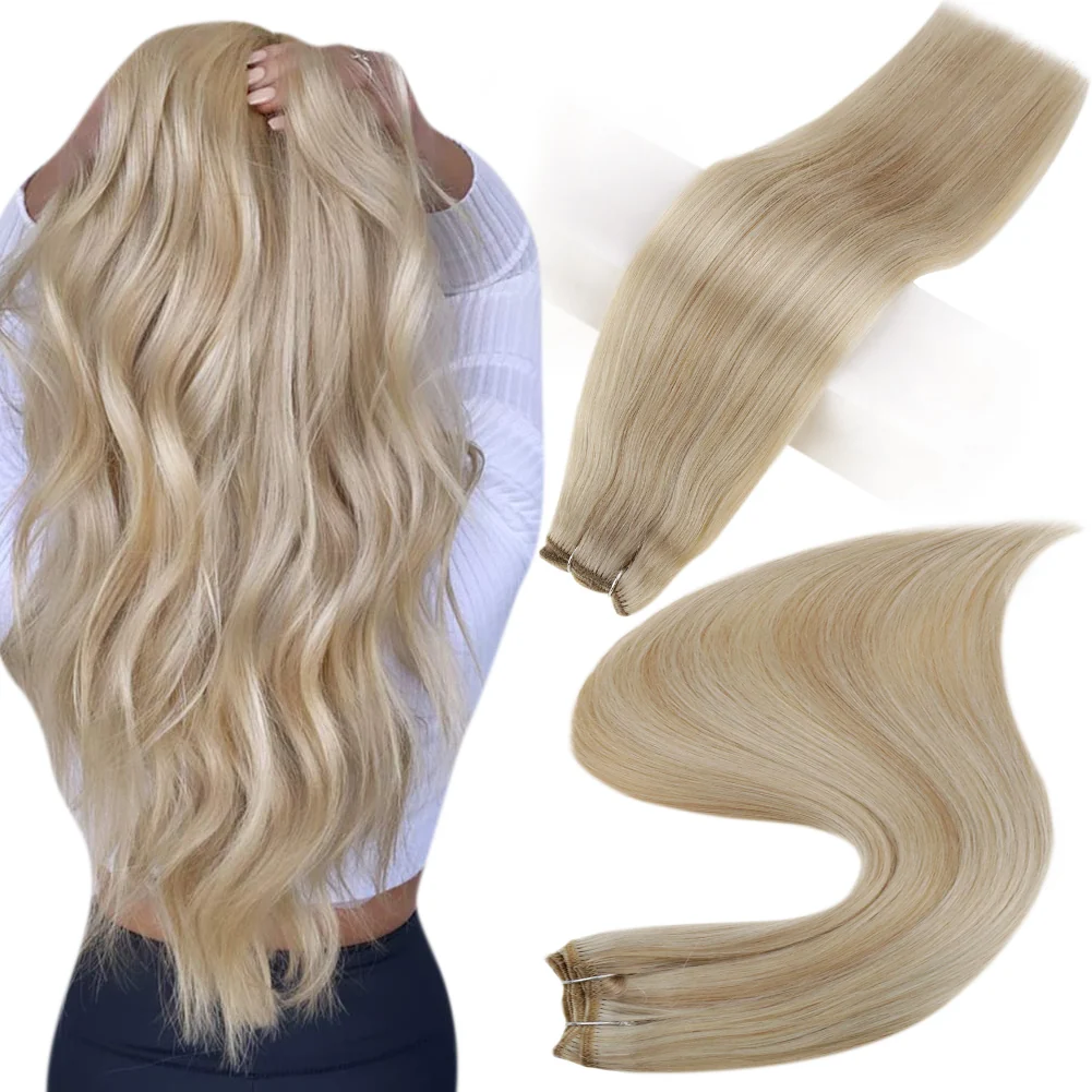Sew In Hair Weft Bundles 100% Remy Human Hair Highlights (#P27/613)