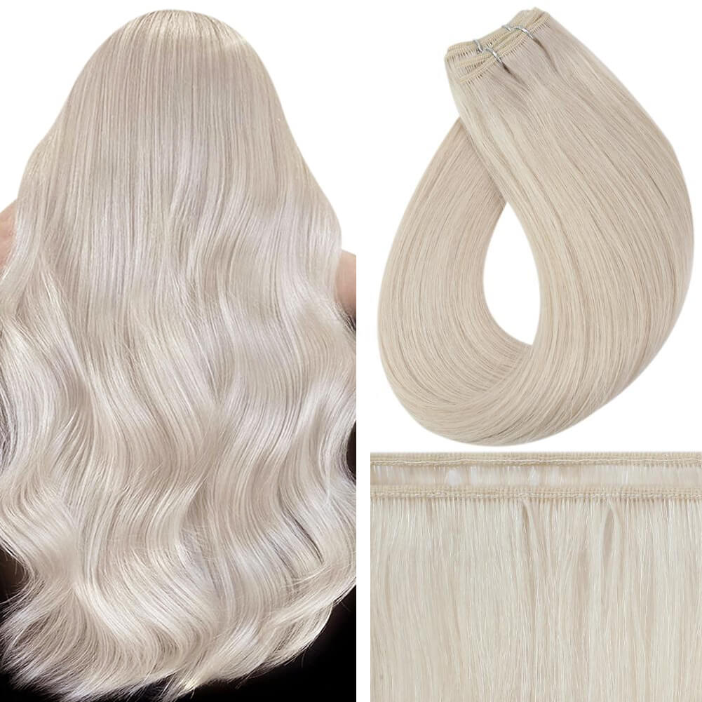Good Virgin Machine Weft Brazilian 100% Human Hair Sew In Bundles Whi…