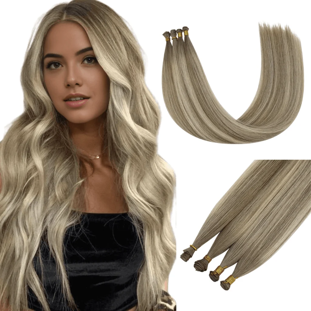 Virgin Genius Weft Hair Extensions Balayage Blonde #8/8/613